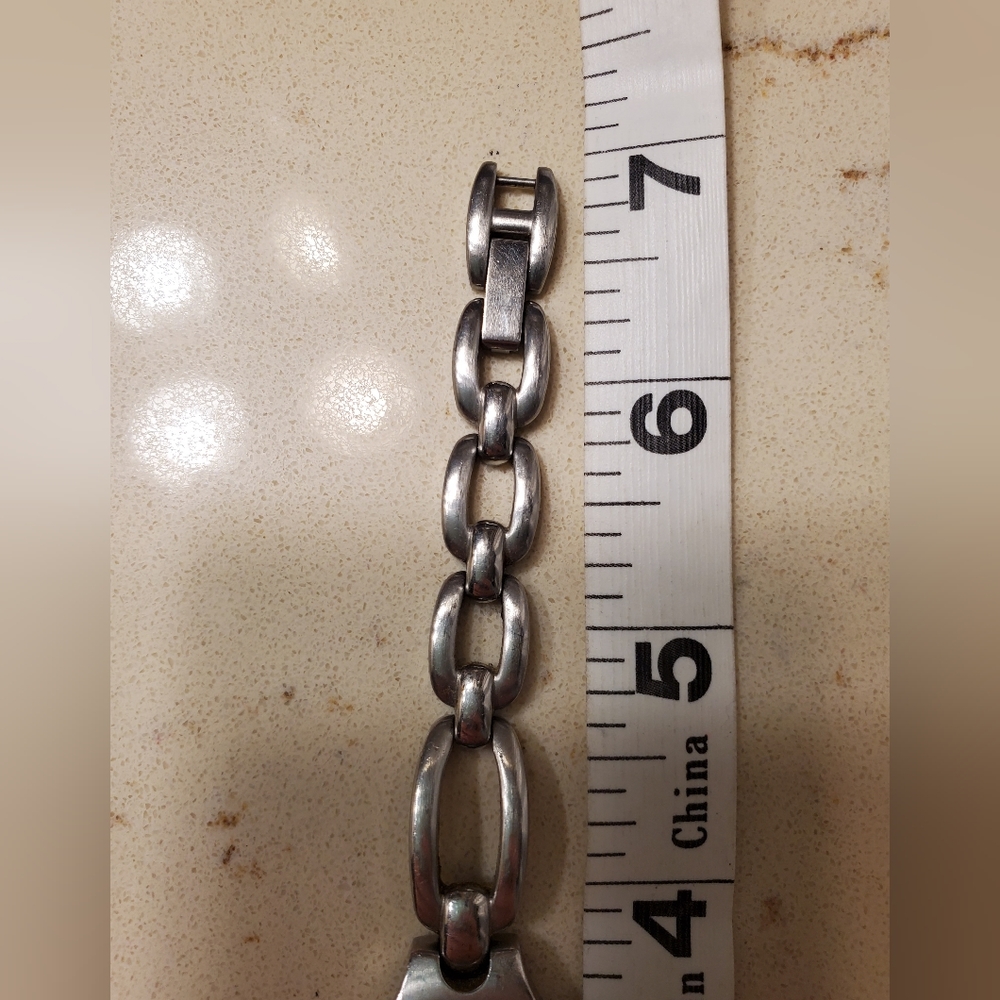 Fossil watch, EUC, Needs battery: adjustable bracelet clip; 6.5/7 band,  Vintage - Picture 3 of 6
